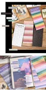 Divers autocollants esthétiques avec citations anglaises pour le scrapbooking créatif
