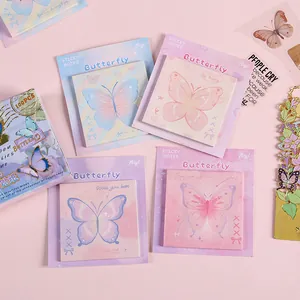 Butterfly Sticky Notes INS Style Aesthetic Cartoon Memo Pads Self Adhesive Stationery For Journaling Scrapbooking School Office Decorative Supplies