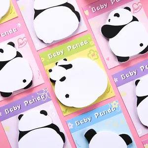 Cute Cartoon Panda Sticky Notes Self Adhesive Memo Pad Offset Paper Stationery For Students Office Gift Decorative Labels