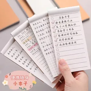 Bloc-notes de Poche Minimaliste en Papier Kraft Carnet Portable pour Étudiant Planificateur Quotidien Liste de Contrôle pour Bureau École Papeterie
