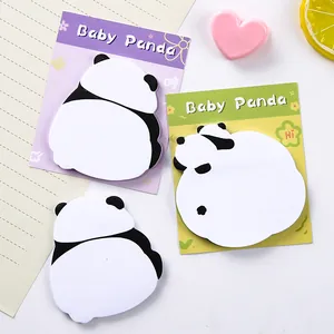 Cute cartoon panda sticky notes set for student notes and office desk reminders