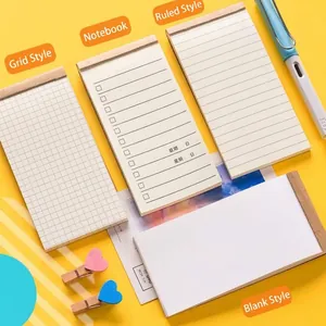 Ensemble de blocs-notes de poche en papier kraft avec styles quadrillé, liste et ligné