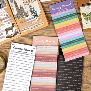 Autocollants de Citations en Anglais en Papier Washi Vintage pour Décoration de Scrapbooking Journal DIY Étiquettes de Sceau