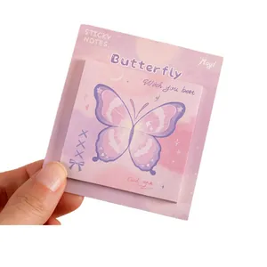Dreamy purple butterfly sticky notes for student journaling and office reminders
