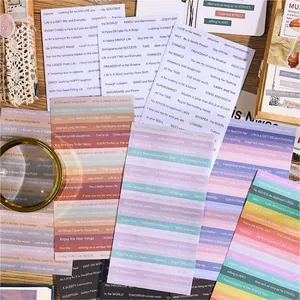 Autocollants de phrases anglaises multicolores pour le scrapbooking et le DIY créatif
