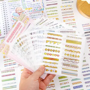 Cute pastel border stickers pack for scrapbooking and journaling DIY craft decoration
