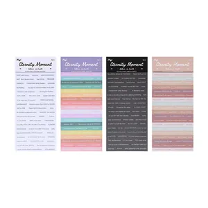Lot de longs autocollants de citations anglaises pour journal et déco DIY