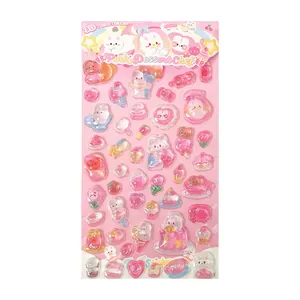 3D relief cartoon stickers with pink dessert chef theme for DIY decoration