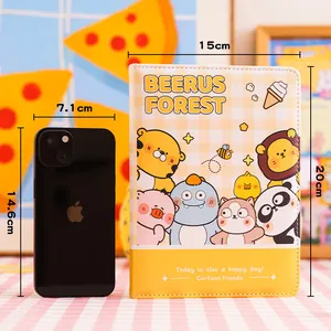 Schattig Cartoon Hardcover Notizboek Kawaii Dieren Illustratie Geruit Dagboek Studenten Agenda Weekplanner Dik Papier Ins Stijl Briefpapier