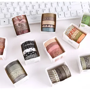Decoratieve washi-tapesets met bloemen- en herfstpatronen voor scrapbooking en DIY-werk