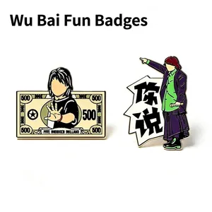 Funny Cartoon Singer Zinc Alloy Enamel Brooch Pin Humorous Artist Portrait Lapel Badge Fan Collection Clothing Accessory