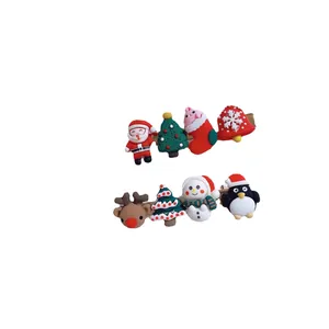 Cute 3D Christmas hair clips featuring Santa Claus, Reindeer and Snowman designs