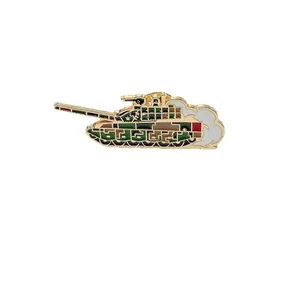 Military style camouflage tank enamel pin badge for backpacks and clothing accessories