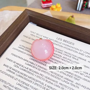 Realistic resin lychee brooch pin showing detailed fruit texture, size 2.0x2.0cm.
