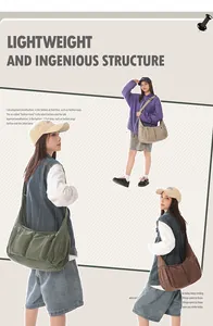Große Canvas-Umhängetaschen für Damen in den Farben Khaki, Olivgrün und Braun-Design.