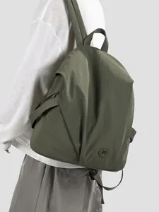 Women Large Capacity Nylon Backpack Casual Korean Schoolbag Lightweight Water Resistant Hiking Travel Daypack Student Bookbag