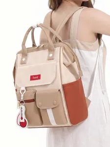 Stylish large capacity nylon backpack for women for commuting and outdoors.