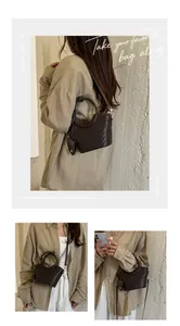 Vue détaillée d'un sac seau vintage en tissage marron foncé pour femmes au quotidien.