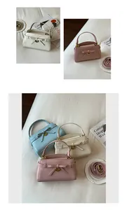 Elegante handtassen in Koreaanse stijl met steenpatroon in pastelkleuren voor dames.