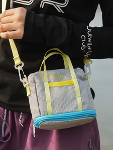 Women Nylon Grid Casual Tote Bag Lightweight Waterproof Outdoor Crossbody Bag Multi-Functional Shoulder Bag For Travel Daily Fashion Pocket Purse