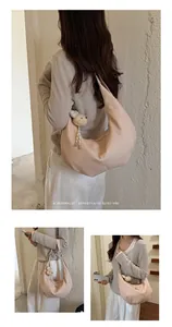 Sophisticated pink pleated hobo bag for women with a minimalist retro design vibe