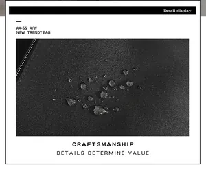 Macro view of black waterproof nylon fabric texture for trendy women's school backpack