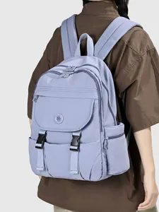 Zaino da viaggio all'aperto di grande capacità viola chiaro minimalista per donna