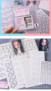 Heart and star crystal rhinestone stickers for scrapbooking and DIY craft decoration