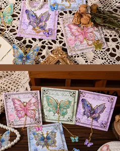 Exquisite vintage butterfly metal bookmark with delicate gold chain and pendant for book lovers
