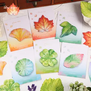 Natuurlijke blad-vormige zelfklevende memo's voor dagboek en kantoor decoratie