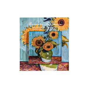 Künstlerischer Vintage Van Gogh Stil Sonnenblume Ölgemälde Acryl Kühlschrankmagnet