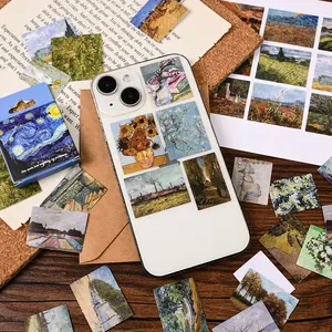 Vintage Van Gogh oil painting stickers for DIY scrapbooking and phone decoration