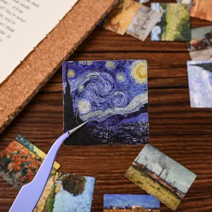 Vintage Van Gogh oil painting stickers for creative DIY journaling and decoration.