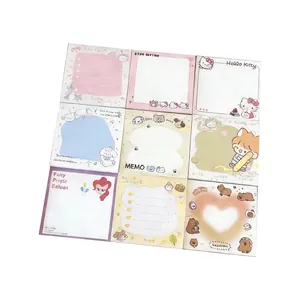 Σετ 9 χαριτωμένα αυτοκόλλητα σημειώσεων Hello Kitty και ζώων για το γραφείο και σχολείο