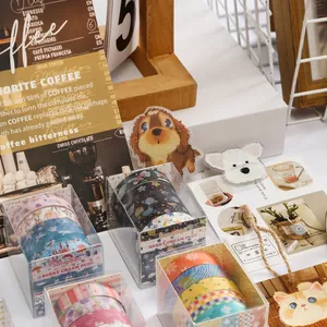 Cute cartoon washi tape set for DIY scrapbooking and creative journal decoration