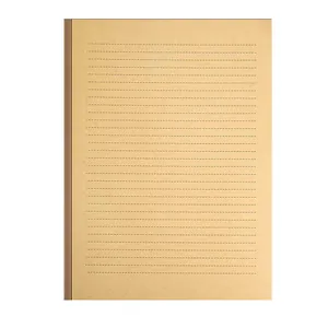 Vintage A4 kraft schrijfpapier met horizontale stippellijnen voor brieven en nota's