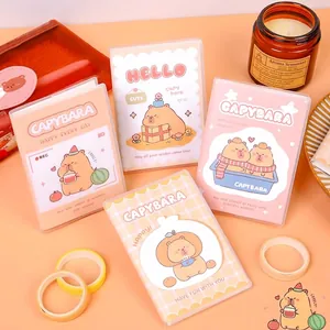 Mini Tascabile Carino Capybara e Panda Copertura in PVC Portatile Diario Cancelleria Studente Regalo