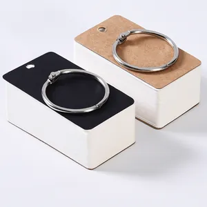 Blank binder flashcards with metal rings for student pocket notes and memo cards