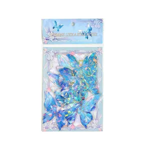 Decorative laser holographic butterfly stickers for scrapbooking and DIY crafts