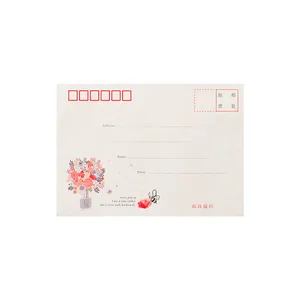 Vintage floral design postcard with elegant flower bouquet and bumblebee illustration