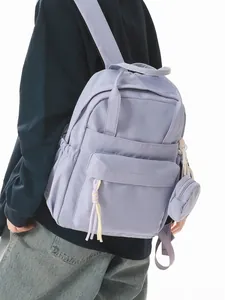 Stylish lightweight lavender purple women's backpack for school and daily commuting use