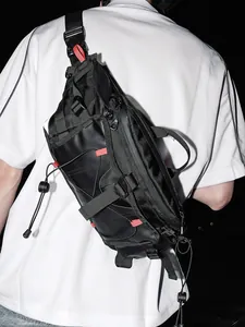 Tactical Techwear Chest Bag For Men Women Waterproof Nylon Crossbody Sling Bag Streetwear Sports Waist Bag Fashion Shoulder Bag