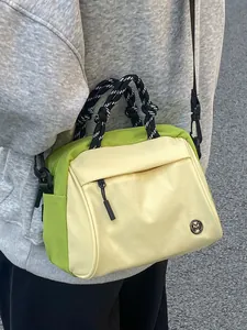 Modern outdoor multi-functional small crossbody bag with yellow and green color blocking