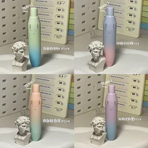 Four macaron gradient color press-type correction tapes in a cozy study setting.