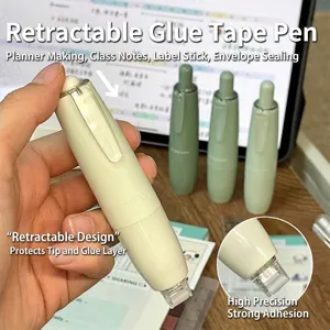 Portable click-type dot glue tape runner for scrapbooking and journaling 6mm width