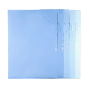 Set mit 5 A4 L-Aktenordnern aus Kunststoff mit blauem Farbverlauf und Aufdruck