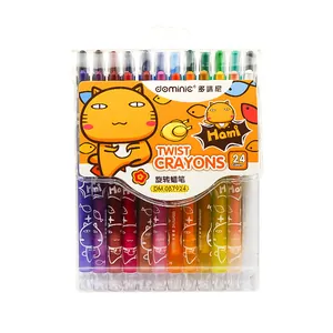 24-color professional twist crayon set for kids drawing and art coloring activities