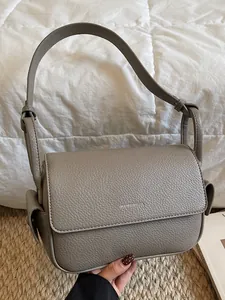 Damen Hochwertige PU Litschi Maserung Kleine Quadratische Tasche Mode Vielseitige Umhängetasche Exquisite Urbane Einfache Handtasche