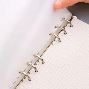 Transparent punched loose-leaf binder pouch with multi-hole design for efficient storage