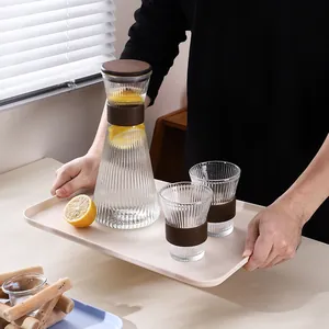 Bandeja de servicio rectangular de plástico para servir té y bocadillos en casa